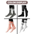 thumbnail image 2 of Pilates Grippy Socks with Grips for Women Men Non Slip Anti Skid Sticky Pure  Yoga Socks White Cute Crew Length for Ballet Dance Home Barefoot Workout Hospital Gripper Womens Socks, 2 of 15