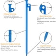 thumbnail image 4 of Estacas para Tienda RIY Paquete de 8 Piezas de Acero de Alta Resistencia de 30 cm para Camping, 4 of 8