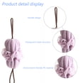 thumbnail image 3 of Toalla de baño con flores para tirar hacia atrás, Bola de baño para adultos, Toalla de baño exfoliante, tira trasera de baño de burbujas, Bola de flores para baño de burbujas, 3 of 5