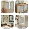 thumbnail image 4 of Curtainking Kitchen Curtains 26x24 inch Black Cafe Curtains for Living Room Farmhouse Curtains 2 Panels, 4 of 9
