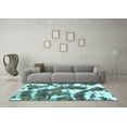 thumbnail image 3 of Ahgly Company Indoor Square Abstract Light Blue Modern Area Rugs, 5' Square, 3 of 4