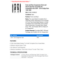 thumbnail image 2 of Front and Rear Suspension Strut and Shock Absorber Assembly Kit - Compatible with 2009 - 2010 Dodge Ram 1500 4WD, 2 of 2