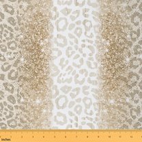 Homewish Fashion Cheetah Print Fabric by the Yard 1 Yard for Adult, Glitter Dreamy Diamond Room Decor Fabric by the Yard, Romantic Anniversary Sewing Fabric, Microfiber Bedroom Decor