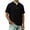 Black, variant on Men’s Short Sleeve Henley Shirt Cotton and Linen Casual Button Down T Shirt Lightweight Breathable Summer Tee Relaxed Fit Basic Pullover Top