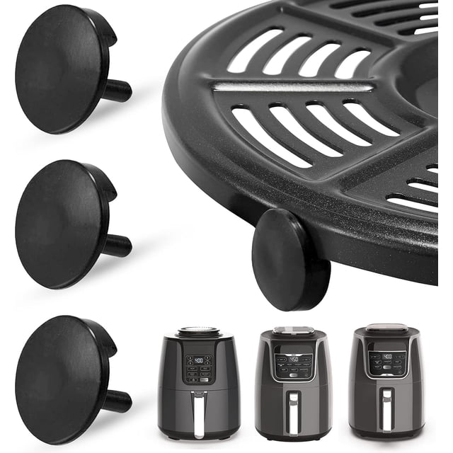 LAICAIW Pare-Chocs en Caoutchouc pour Friteuse à Air Chaud Ninja, 3 Pcs de Rechange Réutilisables Résistantes à la Chaleur en Silicone de Qualité Alimentaire Pieds en Caoutchouc pour Friteuse à Air Embouts Embouts Pièces Accessoires pour Poêle-Gril de Friteuse à Air Ninja Plaque Cri
