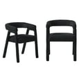 thumbnail image 3 of Walker Edison Modern Boucle Rounded Back Dining Chair - Black (Set of 2), 3 of 12