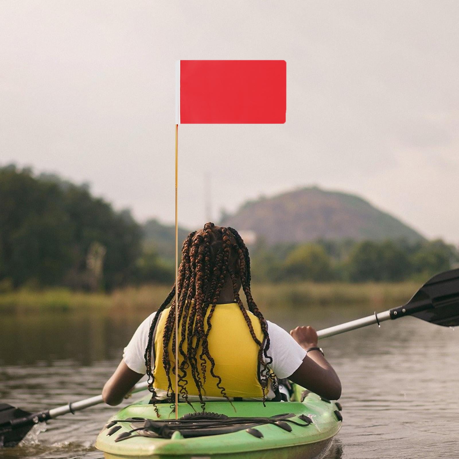 harayaa 1.2M Kayak Safety Flag with Mount Water Sports Yacht Kayak Canoe Accessories