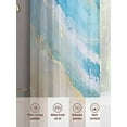 thumbnail image 6 of Abstract Waves Sheer Curtains for Living Room Bedroom, Light-filtering Sheer Curtain, Surrealism Spray Beach Ocean Watercolor Rod Pocket Voile Window Treatment Drapes, 52’’Wx96’’L, 2 Panels Set, 6 of 7
