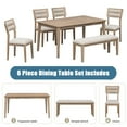 thumbnail image 4 of Bellemave Dining Table Set for 6, Wood Folding Dining Dinette Table and 4 Upholstered Chairs with 1 Bench, Modern Dining Set for Home, Kitchen, Dining Room (Natural), 4 of 8