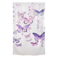 thumbnail image 2 of Butterflies Flowers Floral Blackout Curtain Panels Drapes Privacy Assured with Light Filtering Curtains for Living room Bedroom Bathroom Window, 2 of 6