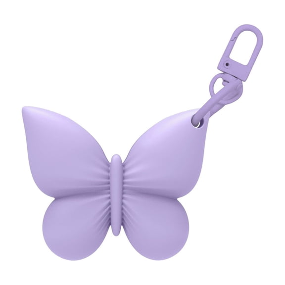Purple Butterfly Keychain - Soft Silicone 3D Butterfly Charm Key Ring with Lobster Clasp for Bag Decor, Coquette Gift & Daily Accessory