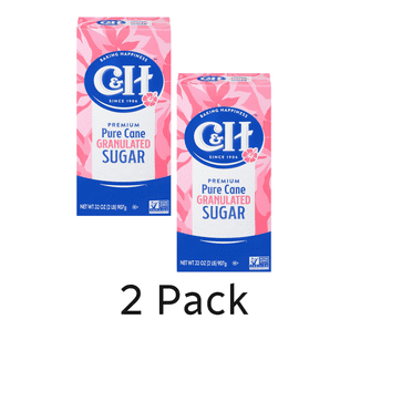 (2 pack) C&H Premium Pure Cane Granulated Sugar, 32 oz