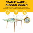 thumbnail image 4 of Easter Bunny Table Cloths for 6 Foot Rectangle Tables, Spring Green Leaves Scarf Rabbit Botanical Patio Waterproof Elastic Fitted Tablecloths, Washable Rectangular Table Cover for Camping, 4 of 8