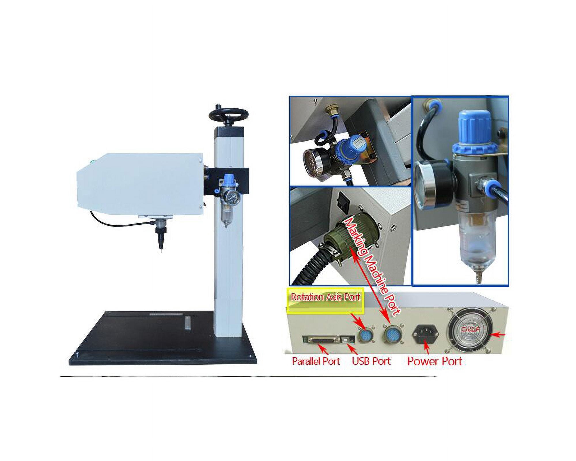 EQCOTWEA Pneumatic Marking Machine Metal Engraving Machine Metal Tag Marking Machine 1711 Type 110V