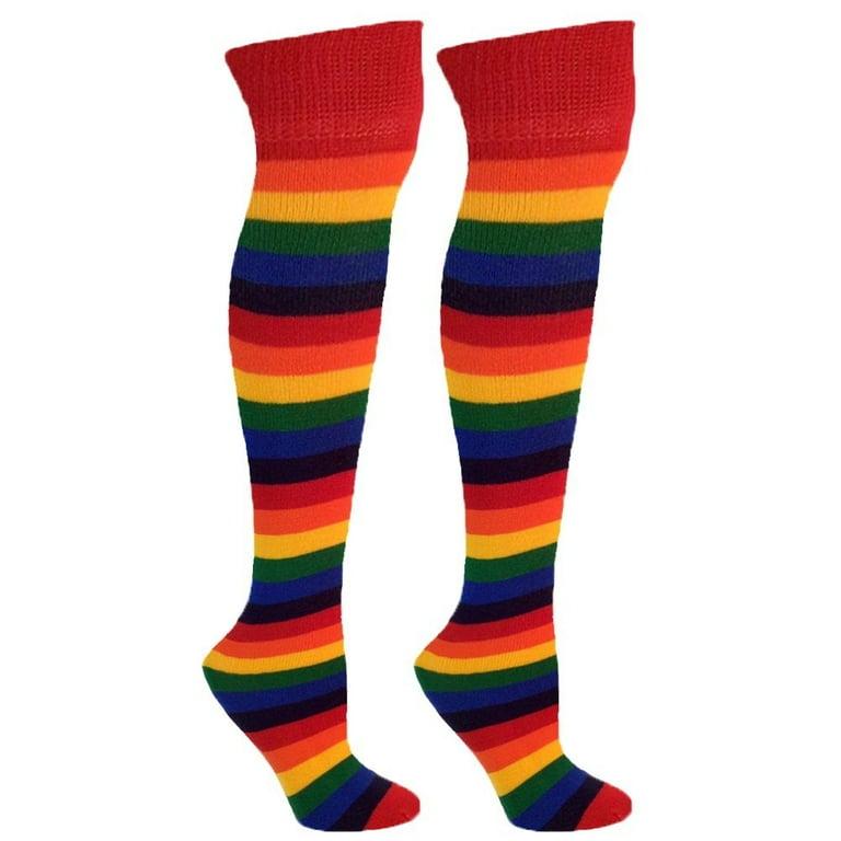 Rainbow Thigh High Socks Rainbow Knee High Socks Pride Socks