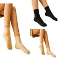 thumbnail image 3 of Xfvqtps Womens Thermal Socks Plush Lining Solid Color Mid Tube Thickened Premium Comfort Soft Cozy Warm Winter Heated Crew Boot Socks Black, 3 of 3