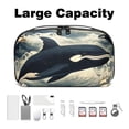 thumbnail image 3 of Whale Travel Organizer, Cable Organizer, Charging Cord Organizer, Charger Storage Organizer - Waterproof Oxford Cloth Electronic Digital Product Storage Case, 5.9x9.44x3.14 in., 3 of 6