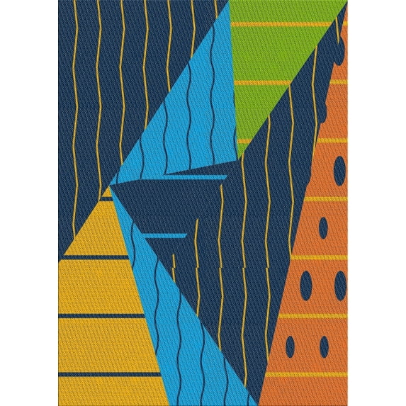 Ahgly Company Indoor Rectangle Patterned Green Novelty Area Rugs, 3' x 5'