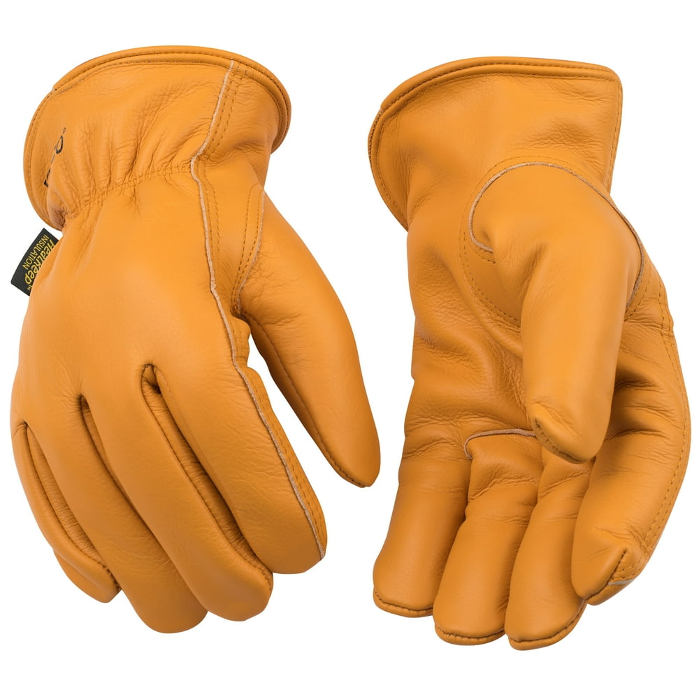 Kinco 81HKM Lined Grain Buffalo Leather Ranch and Work Gloves, Thermal