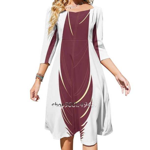 Vestidos de fiesta de noche con plumas doradas y granates, vestido sexy midi para mujer, vestido dulce de una pieza, vestido coreano con plumas Fsu Florida State