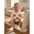 thumbnail image 4 of Miaouyo Toddler Baby Boy Fall Outfit Bear Long Sleeve Sweatshirt and Joggers Set, 4 of 9