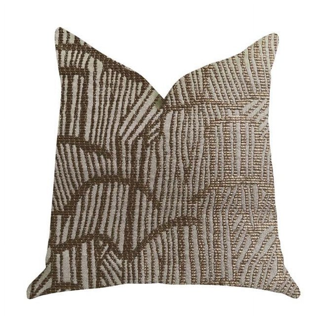 Plutus Metallic Bronze Luxury Throw Pillow - Double sided 26" x 26"