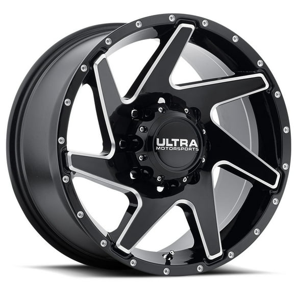 Ultra Wheel Wheel 206-2181BM25 Vortex 206; 20 Inch Diameter x 10 Inch Width; 8 x 165.1 Millimeter/8 x 6.50 Inch Bolt Pattern; 60 Degree Conical Seat Lug; -25 Millimeter Offset; 4.52 Inch Backspacing