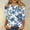 Blue, variant on Women's Easter Rabbit Leisure Print Round Neck Oversized 3/4 Sleeve Sleeve T Shirt Top Miss Long Sleeve Shirts for Women Shirts Women Tees for Women Trendy Tops Women Casual Women's Graphic Long