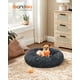 thumbnail image 2 of Cama de Perros, Cama para Mascotas, Diámetro de 60 cm, Cojín Central Extraíble y Lavable, Alfombra de Felpa, Gris Oscuro, 2 of 5