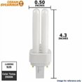 thumbnail image 2 of shiyou-Sylvania Commercial 21123 Compact Fluorescent 2 Pin Double Tube 3500K, 9-Watt, 2 of 4