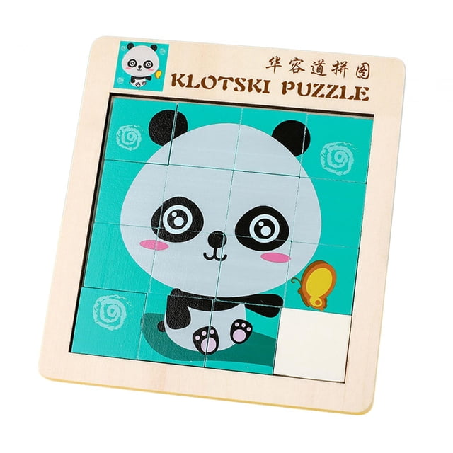 Milaget Cartoon Jigsaw Puzzle Fine Motor Skill Educational Toy Number Slide for Kids Panda