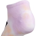 thumbnail image 4 of Adidas Originals Trefoil No Show 3-Pair Womens Athletic Socks Size M, Color: Acid Orange/Clear Lilac/Black White, 4 of 9