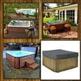 thumbnail image 6 of Hot Tub Cover / Spa Cover 12 Oz Waterproof - 100% Weather Resistant Outdoor Square Spa Cover with Elastic for Snug Fit (14" H x 90" W x 90" D, Grey), 6 of 7