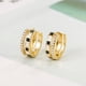 thumbnail image 5 of Pendientes de aro de oro JAMW 14k Sencillez para mujer, 5 of 5