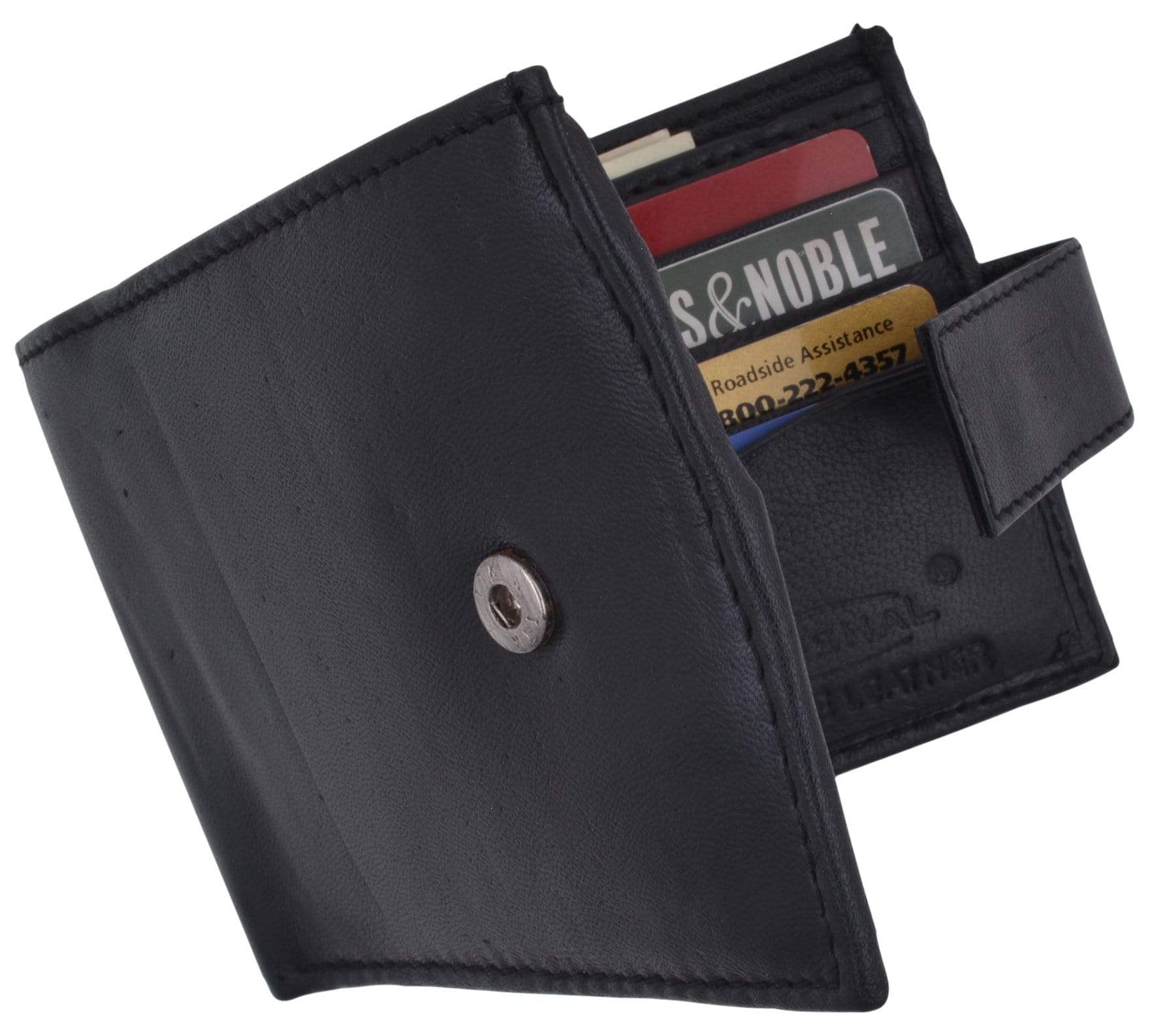 Sleek Bifold Cork Wallet with Snap Button BAG-2270-WALLET, A