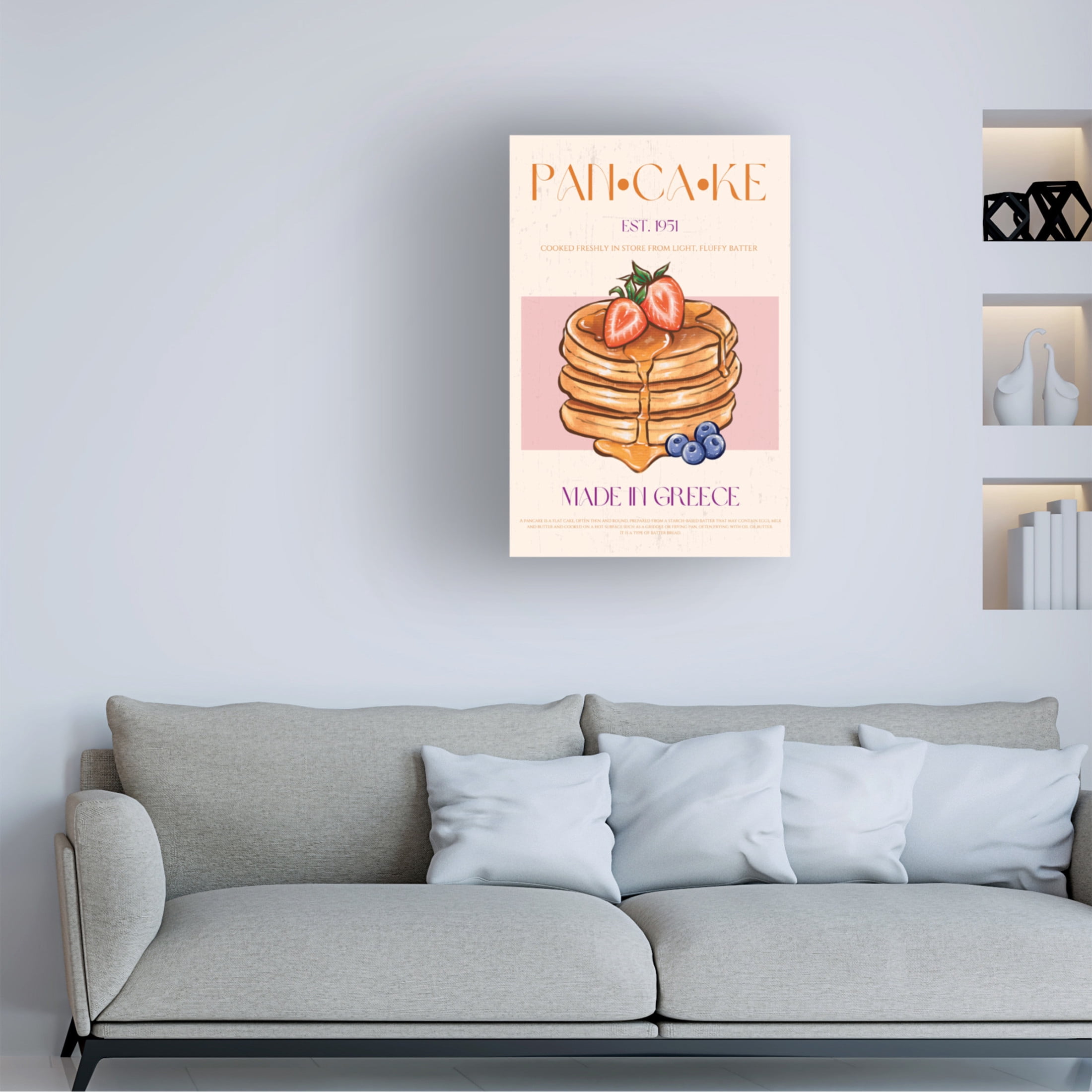 Canvas Wall Art - Nazma Khokhar 'Pancake' Wall Art for Living Room, Bedroom, or Office D?cor by Trademark Fine Art - 16 x 24 Inches