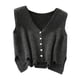 thumbnail image 2 of Suéter de mujer, chaleco informal con cuello en V, transpirable, para mujer, camisetas sin mangas de moda Gris, 2 of 9