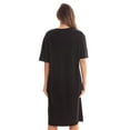 thumbnail image 3 of Just Love Short Sleeve Nightgown Sleep Dress for Women (Black - Joy Love Peace Xmas, X-Large), 3 of 3