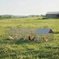 thumbnail image 2 of PawHut Metal Chicken Coop, Large Chicken Run with Water-Resistant Cover, 2 of 10