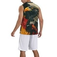 thumbnail image 2 of Naloa Ink Style Bald Eagle Basketball Jersey Reversible Men's Mesh Athletic Sports Shirts Training Practice S-4XLX-Large, 2 of 6