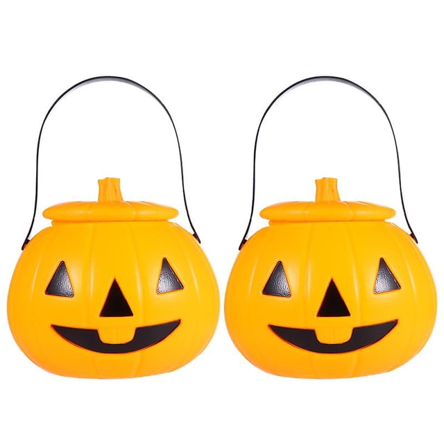 2 cubos de caramelos de calabaza para decoraciones de Halloween.