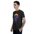 thumbnail image 4 of Colorful Jellyfish T-Shirt for Men Cotton 100% Summer Tops Women Fashion Casual Short Sleeves Round Collar Short-Sleeve Couple Top Tees, 4 of 6