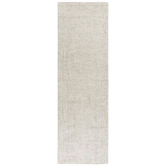 Alora Decor London 2'6" x 8' Solid Beige/Gray/Rust/Blue Hand-Tufted Area Rug