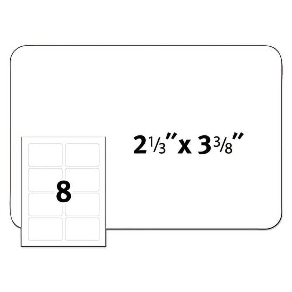 "Flexible Adhesive Name Badge Labels, 3.38 X 2.33, White, 160/pack | Bundle of 2 Packs"