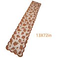 thumbnail image 3 of 2 Pack Thanksgiving Table Runner with Maple Leaves Lace Festival Table Runner Thanksgiving Table Decorations for Parties & Gatherings, 100% Polyester, 13x72 Inch, 3 of 6
