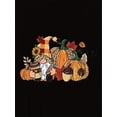 thumbnail image 2 of Camiseta minimalista con estampado de calabaza de Halloween y enano, manga corta, cuello redondo, informal, para verano y primavera, ropa de mujer, camisetas informales., 2 of 6