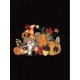 thumbnail image 2 of Minimalist Halloween Pumpkin Dwarf Pattern Print T-shirt, Short Sleeve Crew Neck Casual Top For Summer & Spring, Women's Clothing, 2 of 6