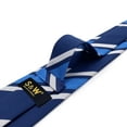 thumbnail image 6 of Tie Set for Men Blue Navy Royal Stripe Necktie Formal Business for Big and Tall Men XL Extra Long 63", 6 of 6
