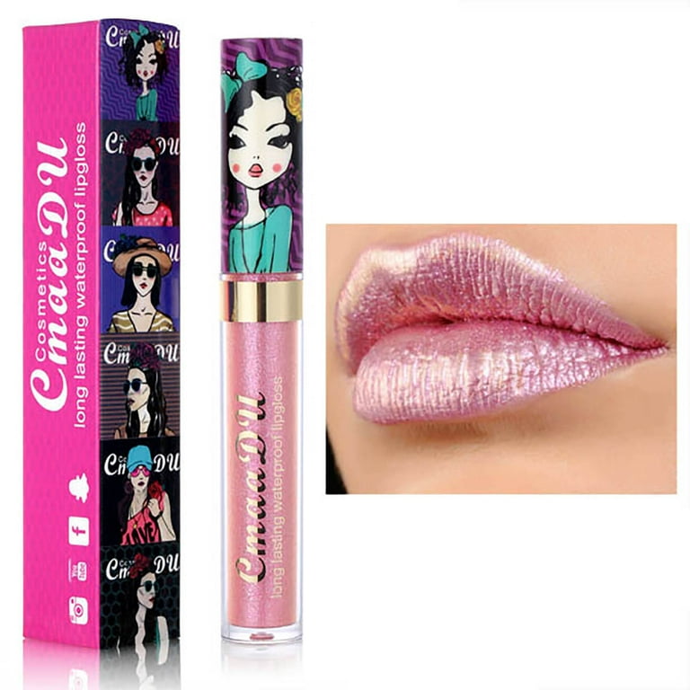 Metallic Glitter Lipgloss- 11 Colors Shimmer Liquid Lipstick Sets  Waterproof Long Lasting Not Stick Cup Lip Gloss Makeup 1ml Teen Lip Gloss  for Girls
