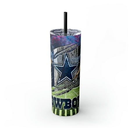 

Cowboys Lightning Skinny Tumbler with Straw 20oz